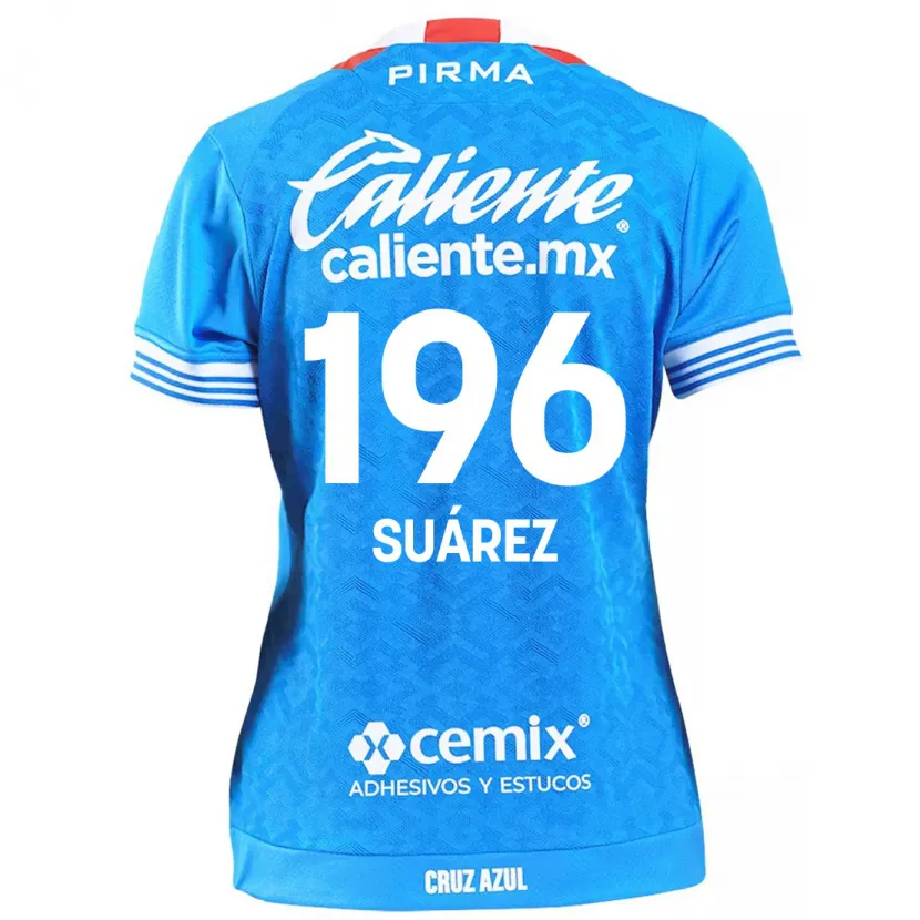 Danxen Enfant Maillot Javier Suárez #196 Bleu Ciel Tenues Domicile 2024/25 T-Shirt