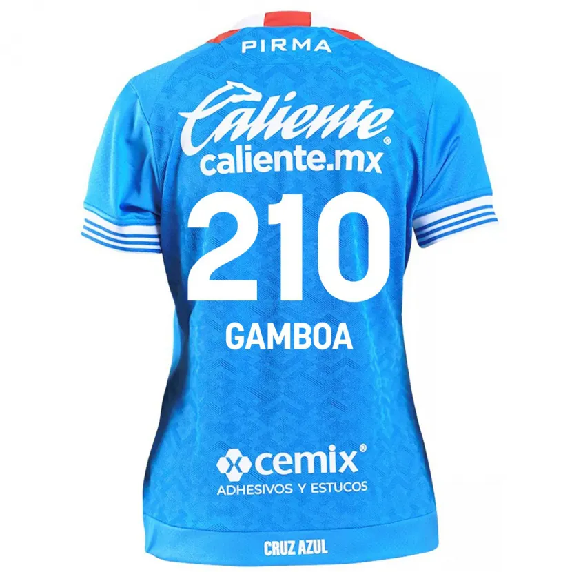 Danxen Enfant Maillot Bryan Gamboa #210 Bleu Ciel Tenues Domicile 2024/25 T-Shirt