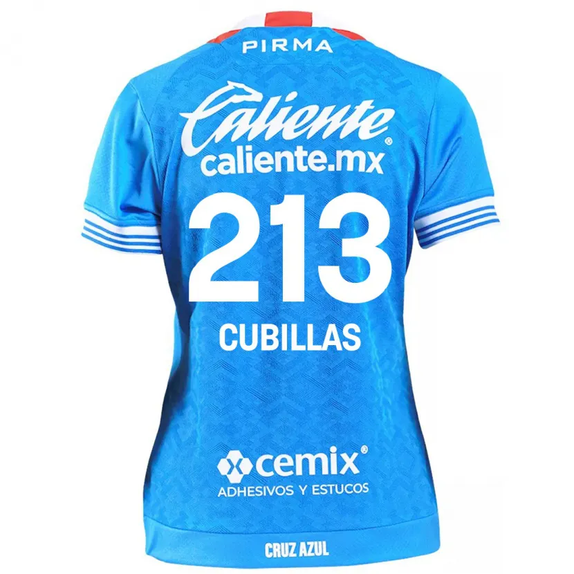 Danxen Enfant Maillot Andre Cubillas #213 Bleu Ciel Tenues Domicile 2024/25 T-Shirt