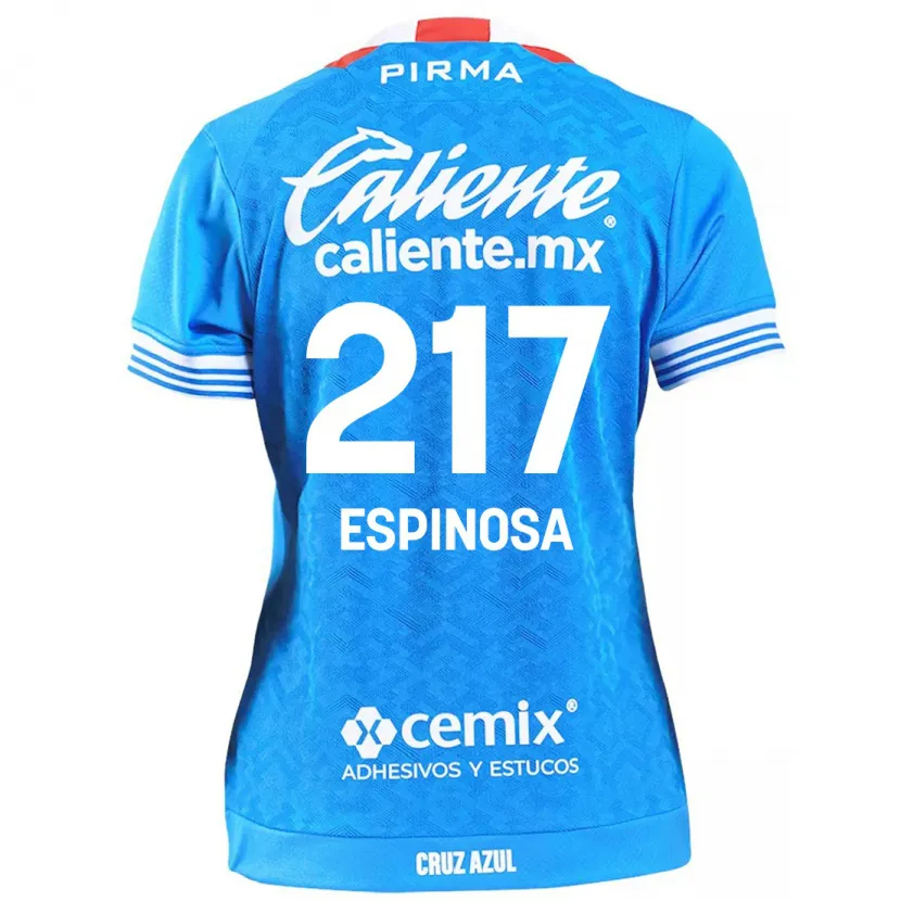 Danxen Enfant Maillot Samuel Espinosa #217 Bleu Ciel Tenues Domicile 2024/25 T-Shirt