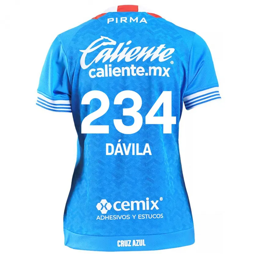 Danxen Enfant Maillot Emilio Dávila #234 Bleu Ciel Tenues Domicile 2024/25 T-Shirt