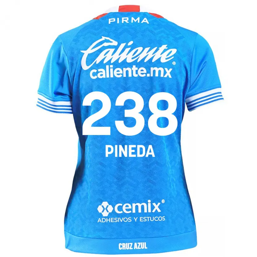 Danxen Enfant Maillot Zadiel Pineda #238 Bleu Ciel Tenues Domicile 2024/25 T-Shirt