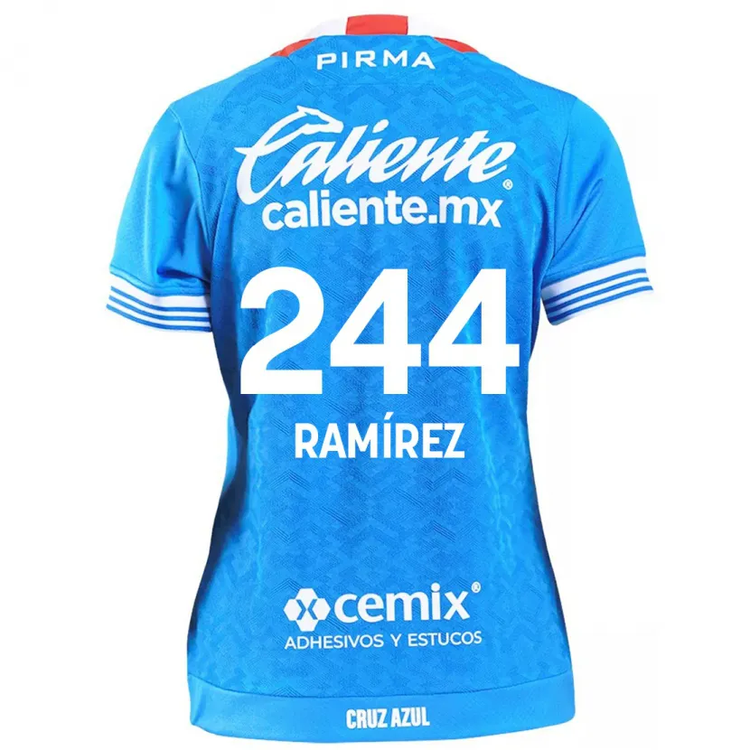 Danxen Enfant Maillot Nicolás Ramírez #244 Bleu Ciel Tenues Domicile 2024/25 T-Shirt