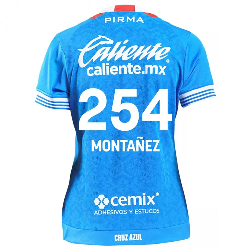 Danxen Enfant Maillot Humberto Montañez #254 Bleu Ciel Tenues Domicile 2024/25 T-Shirt