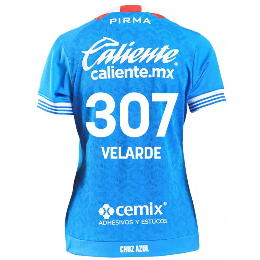 Danxen Enfant Maillot Juan Velarde #307 Bleu Ciel Tenues Domicile 2024/25 T-Shirt