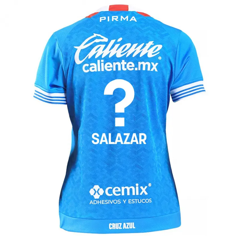 Danxen Enfant Maillot Fernando Salazar #0 Bleu Ciel Tenues Domicile 2024/25 T-Shirt