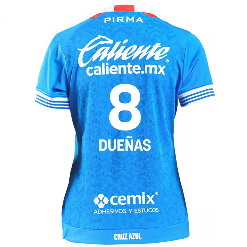 Danxen Enfant Maillot Jesús Dueñas #8 Bleu Ciel Tenues Domicile 2024/25 T-Shirt