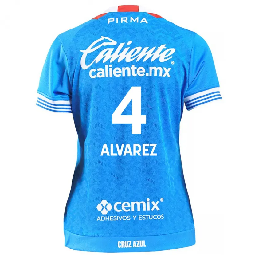 Danxen Enfant Maillot Gabriela Alvarez #4 Bleu Ciel Tenues Domicile 2024/25 T-Shirt