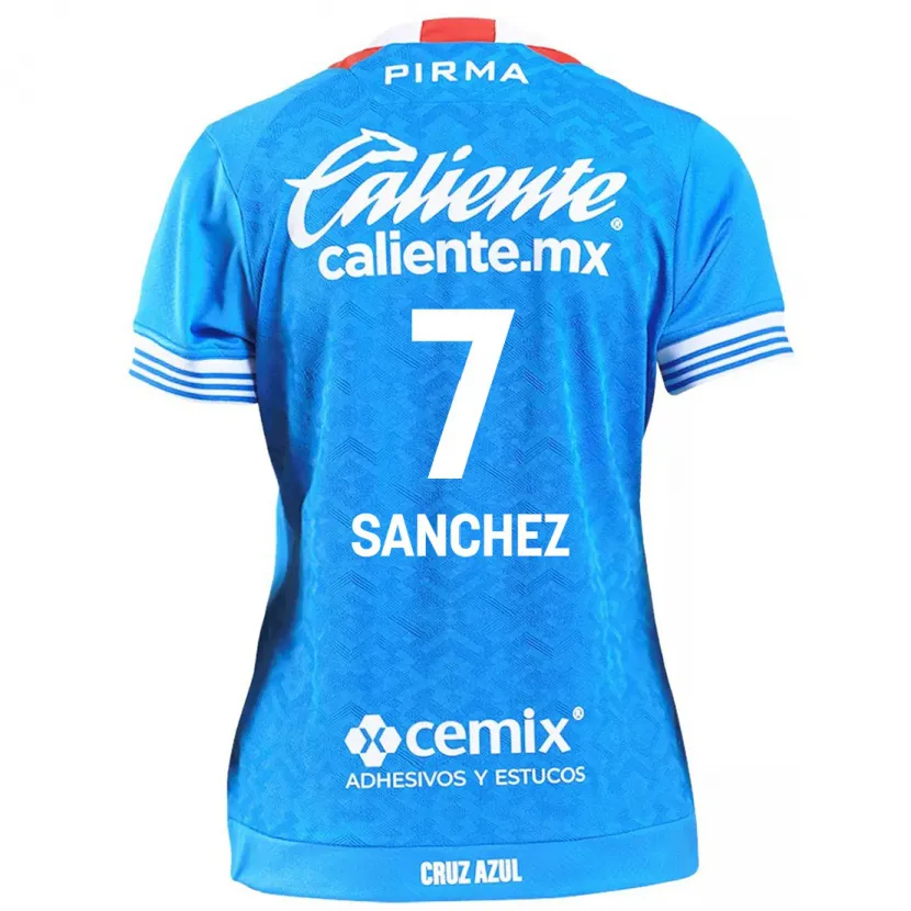 Danxen Enfant Maillot Andrea Sanchez #7 Bleu Ciel Tenues Domicile 2024/25 T-Shirt