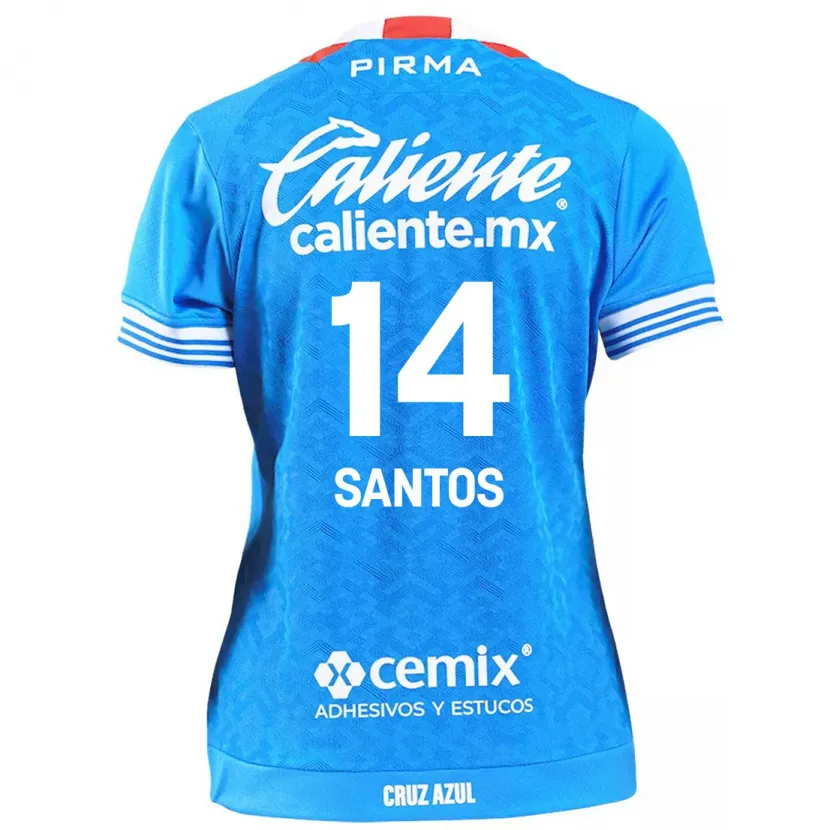 Danxen Enfant Maillot Eleisa Santos #14 Bleu Ciel Tenues Domicile 2024/25 T-Shirt