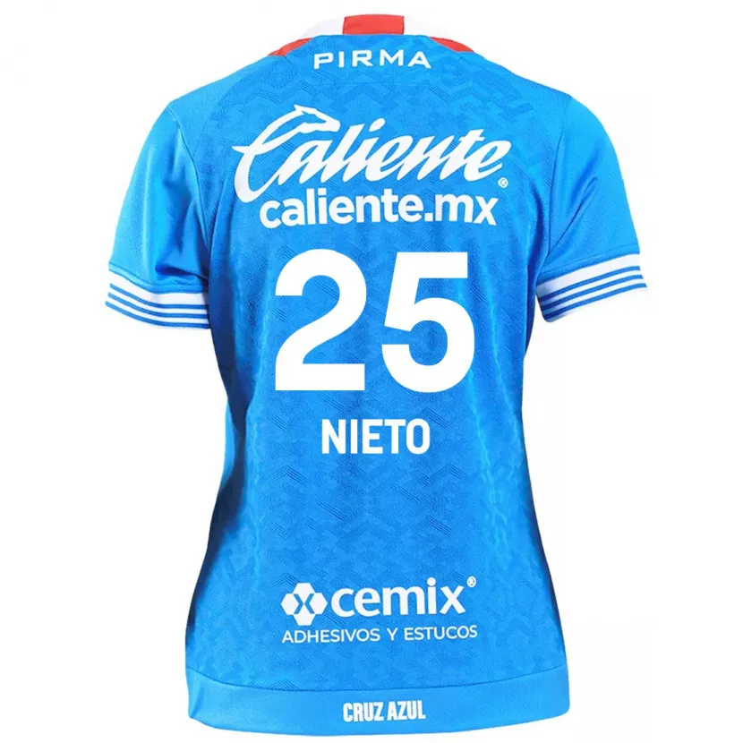 Danxen Enfant Maillot Natsidieli Nieto #25 Bleu Ciel Tenues Domicile 2024/25 T-Shirt