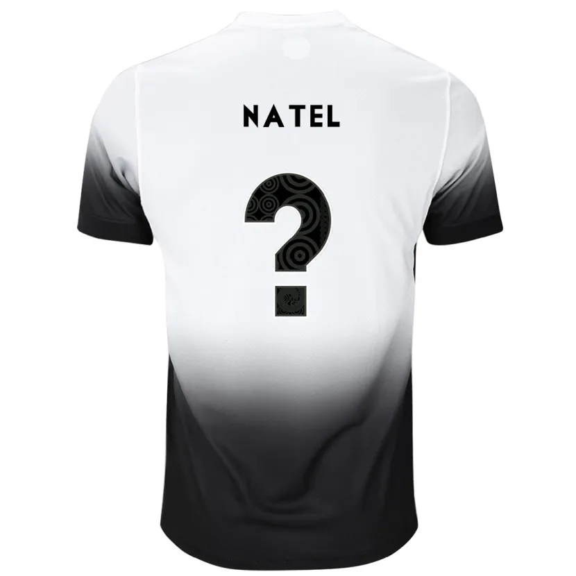 Danxen Enfant Maillot Léo Natel #0 Blanc Noir Tenues Domicile 2024/25 T-Shirt