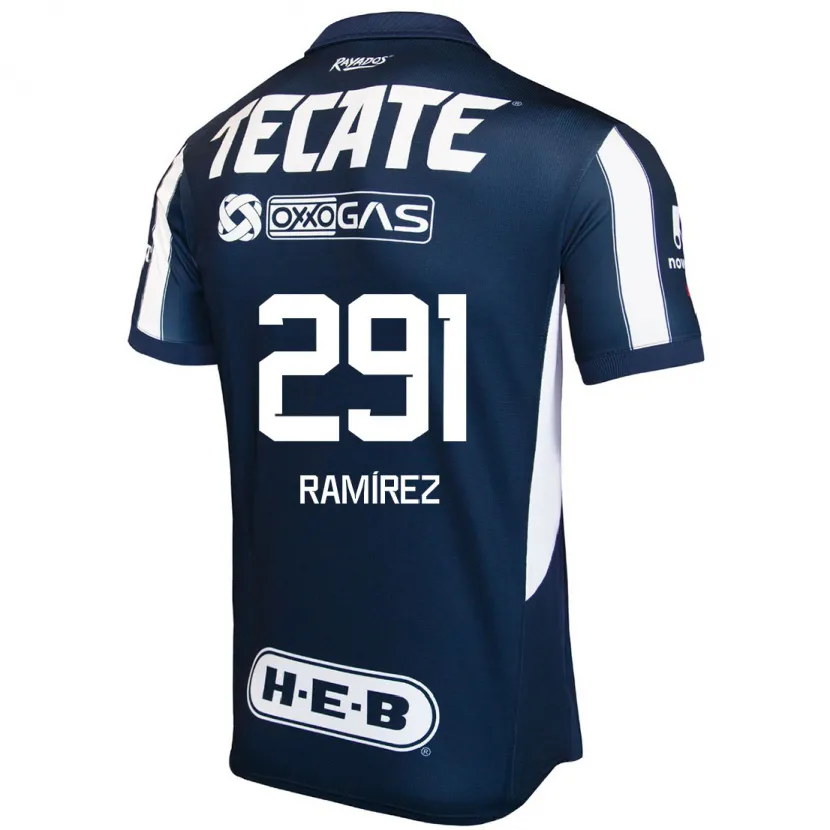 Danxen Enfant Maillot Fabián Ramírez #291 Bleu Rouge Blanc Tenues Domicile 2024/25 T-Shirt