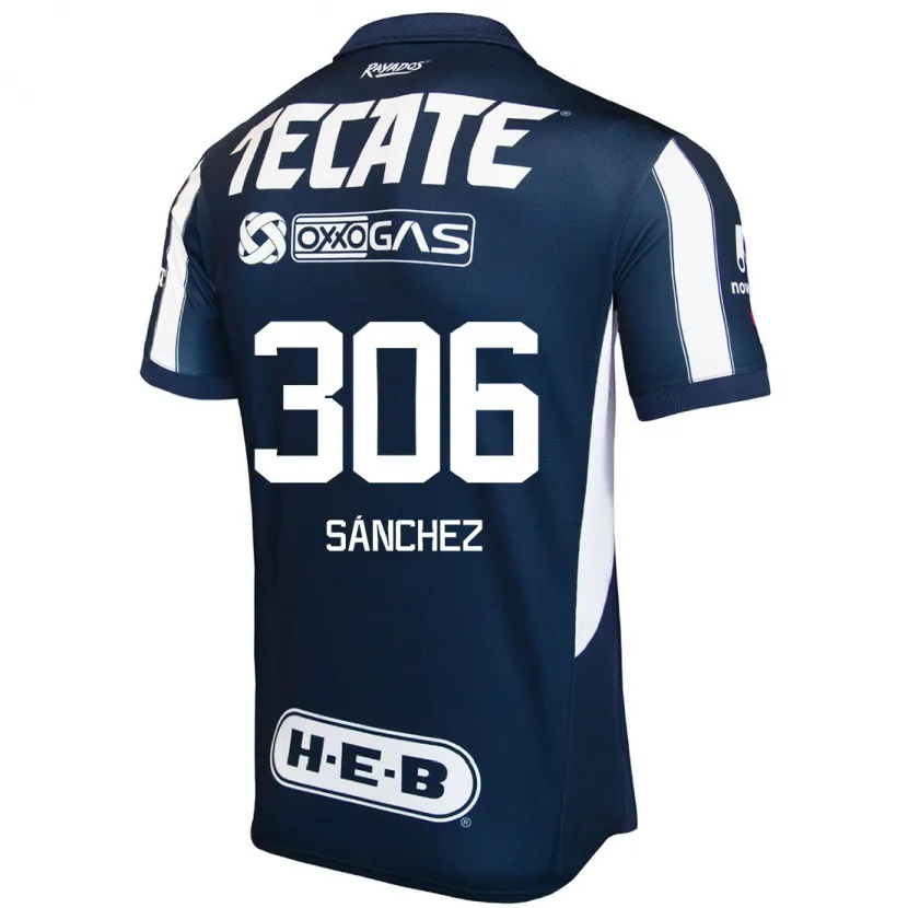 Danxen Enfant Maillot Jorge Sánchez #306 Bleu Rouge Blanc Tenues Domicile 2024/25 T-Shirt