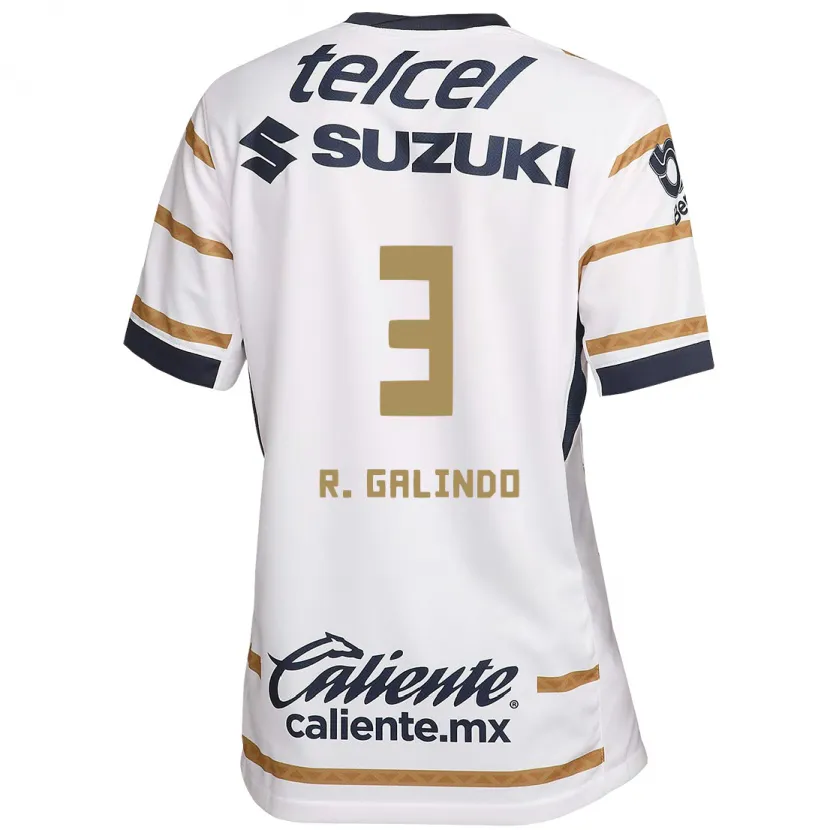 Danxen Enfant Maillot José Galindo #3 Obsidienne Blanche Tenues Domicile 2024/25 T-Shirt