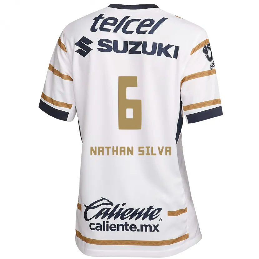 Danxen Enfant Maillot Nathan Silva #6 Obsidienne Blanche Tenues Domicile 2024/25 T-Shirt