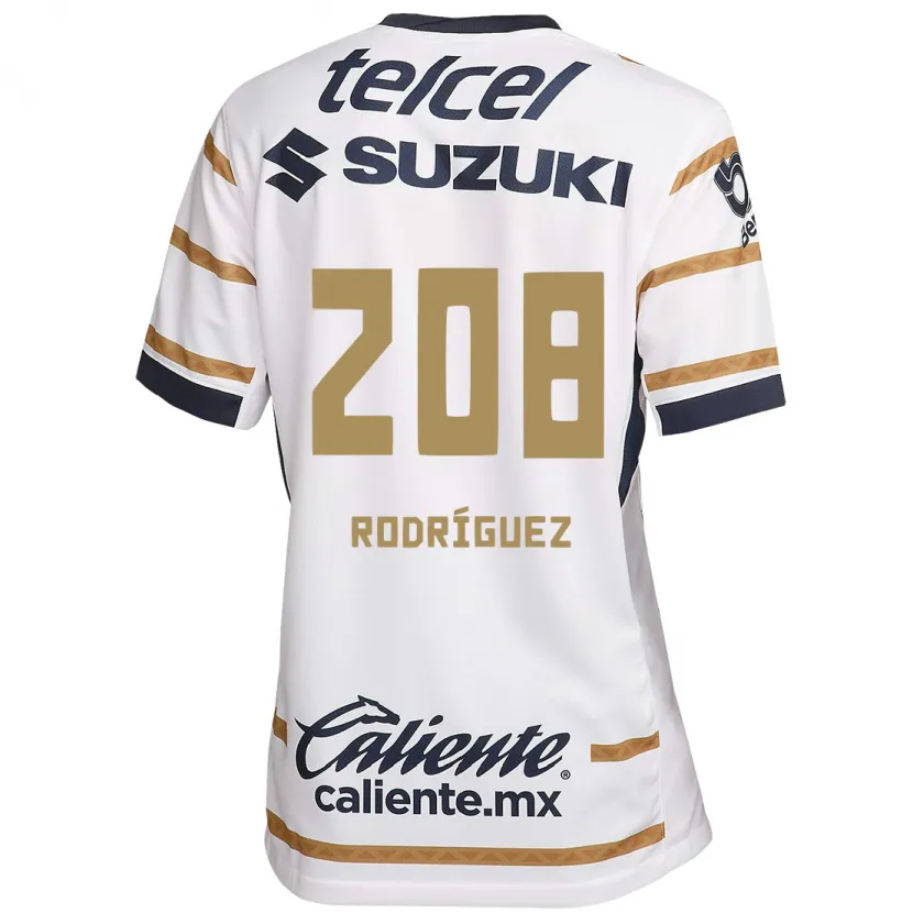 Danxen Enfant Maillot Gael Rodríguez #208 Obsidienne Blanche Tenues Domicile 2024/25 T-Shirt