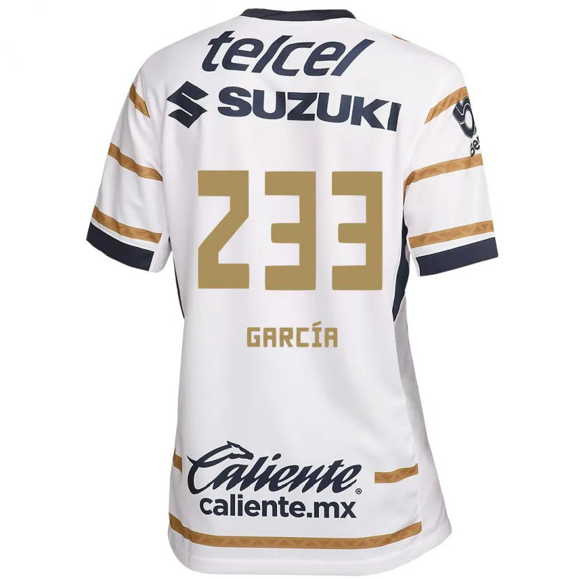 Danxen Enfant Maillot Carlos García #233 Obsidienne Blanche Tenues Domicile 2024/25 T-Shirt