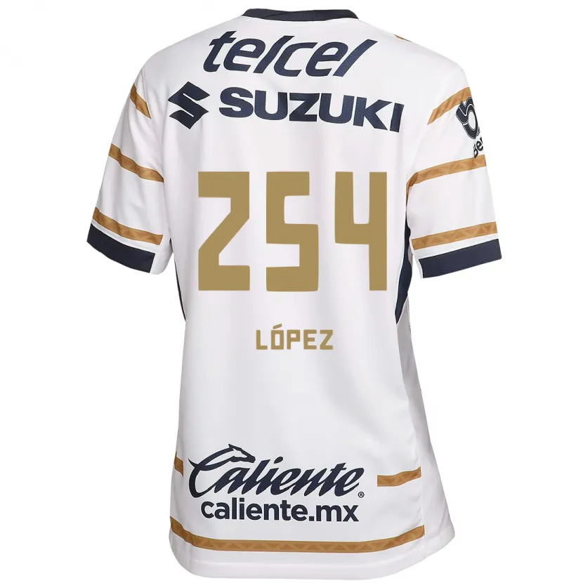 Danxen Enfant Maillot Santiago López #254 Obsidienne Blanche Tenues Domicile 2024/25 T-Shirt