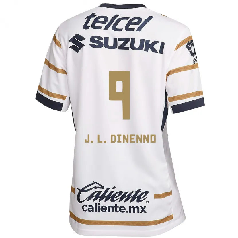 Danxen Enfant Maillot Juan Dinenno #9 Obsidienne Blanche Tenues Domicile 2024/25 T-Shirt