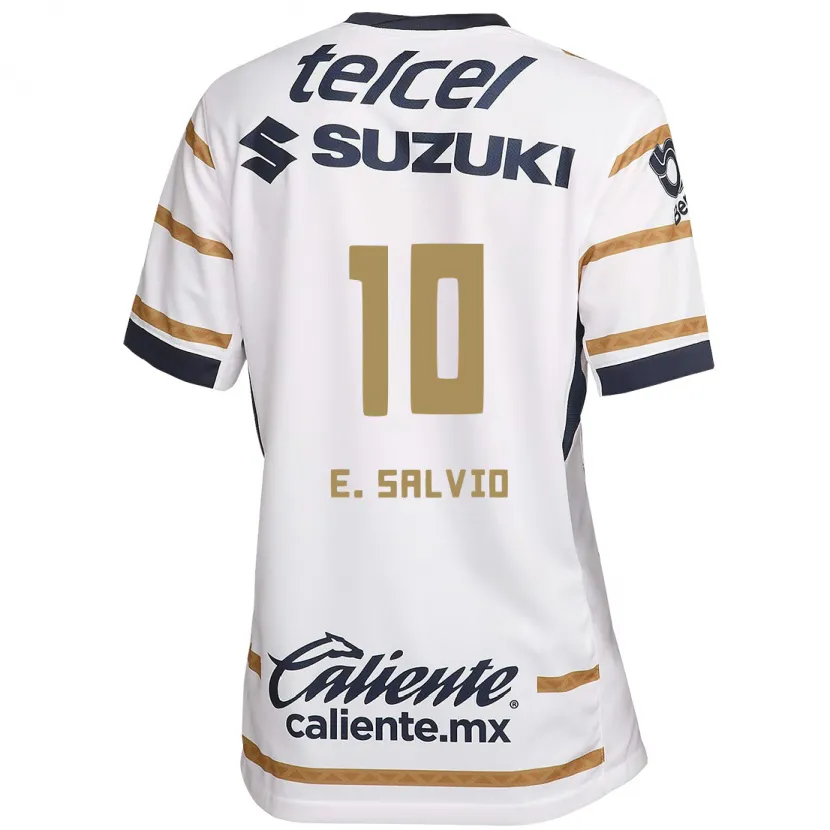 Danxen Enfant Maillot Eduardo Salvio #10 Obsidienne Blanche Tenues Domicile 2024/25 T-Shirt