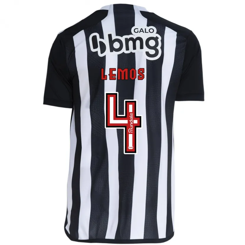 Danxen Enfant Maillot Mauricio Lemos #4 Blanc Noir Tenues Domicile 2024/25 T-Shirt