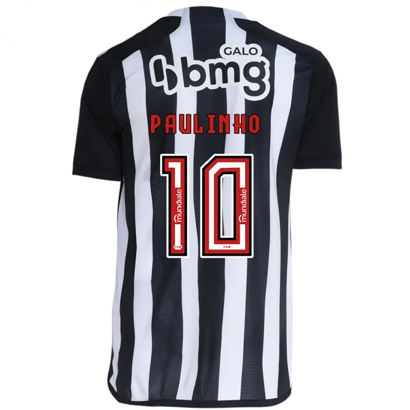 Danxen Enfant Maillot Paulinho #10 Blanc Noir Tenues Domicile 2024/25 T-Shirt