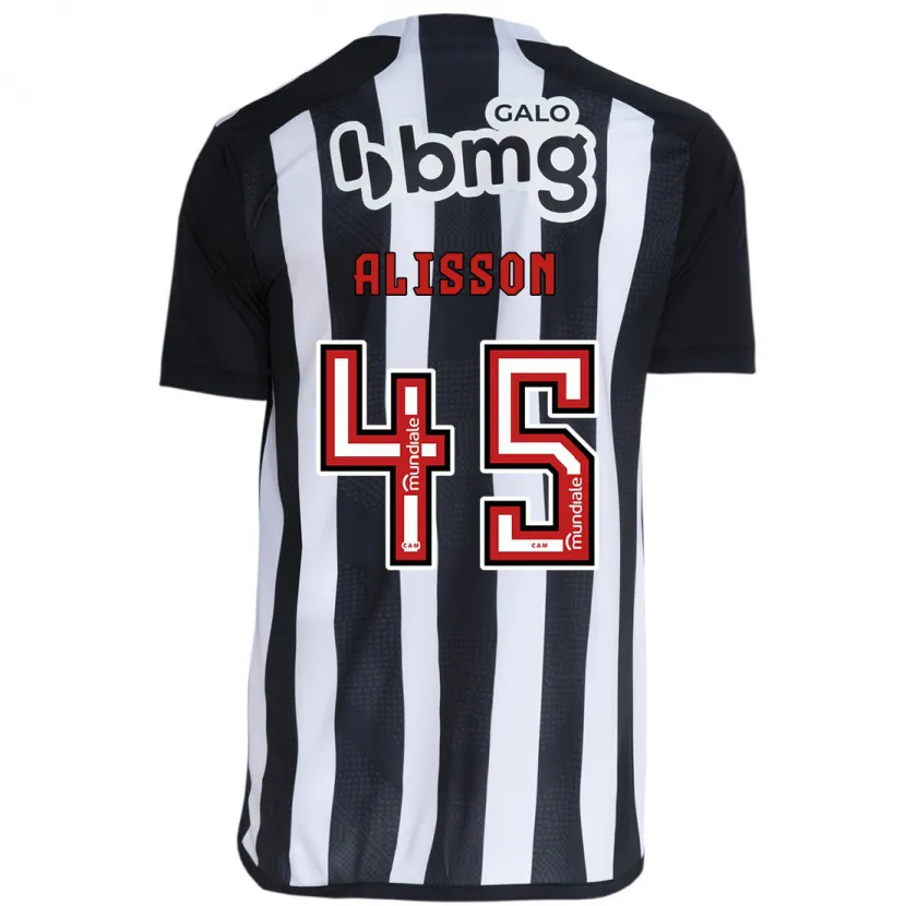 Danxen Enfant Maillot Alisson #45 Blanc Noir Tenues Domicile 2024/25 T-Shirt