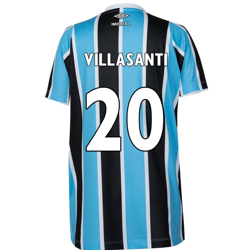 Danxen Enfant Maillot Mathías Villasanti #20 Bleu Noir Blanc Tenues Domicile 2024/25 T-Shirt