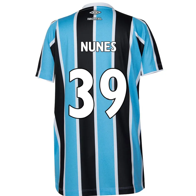 Danxen Enfant Maillot Gustavo Nunes #39 Bleu Noir Blanc Tenues Domicile 2024/25 T-Shirt