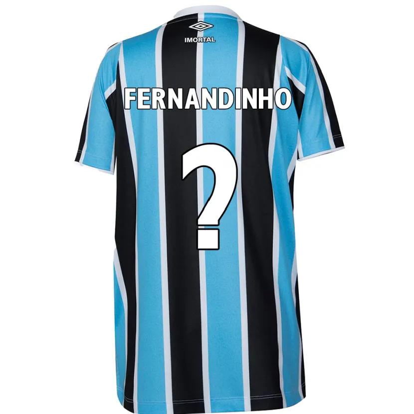 Danxen Enfant Maillot Fernandinho #0 Bleu Noir Blanc Tenues Domicile 2024/25 T-Shirt