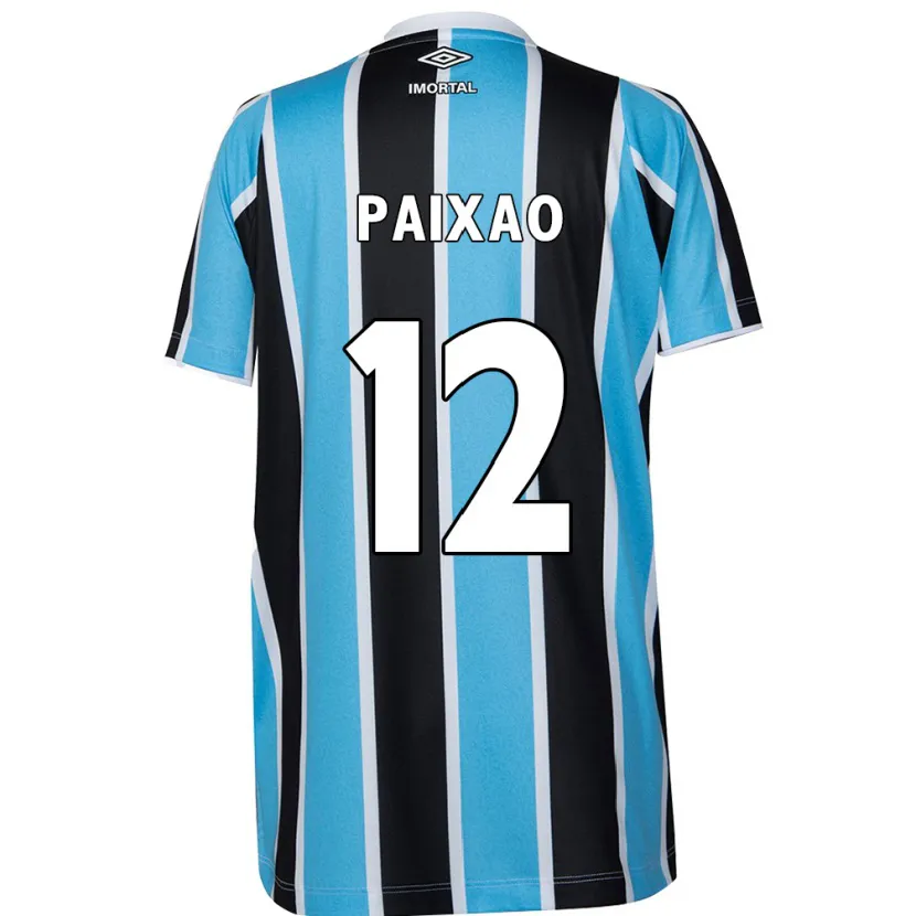 Danxen Enfant Maillot Iasmin Paixão #12 Bleu Noir Blanc Tenues Domicile 2024/25 T-Shirt