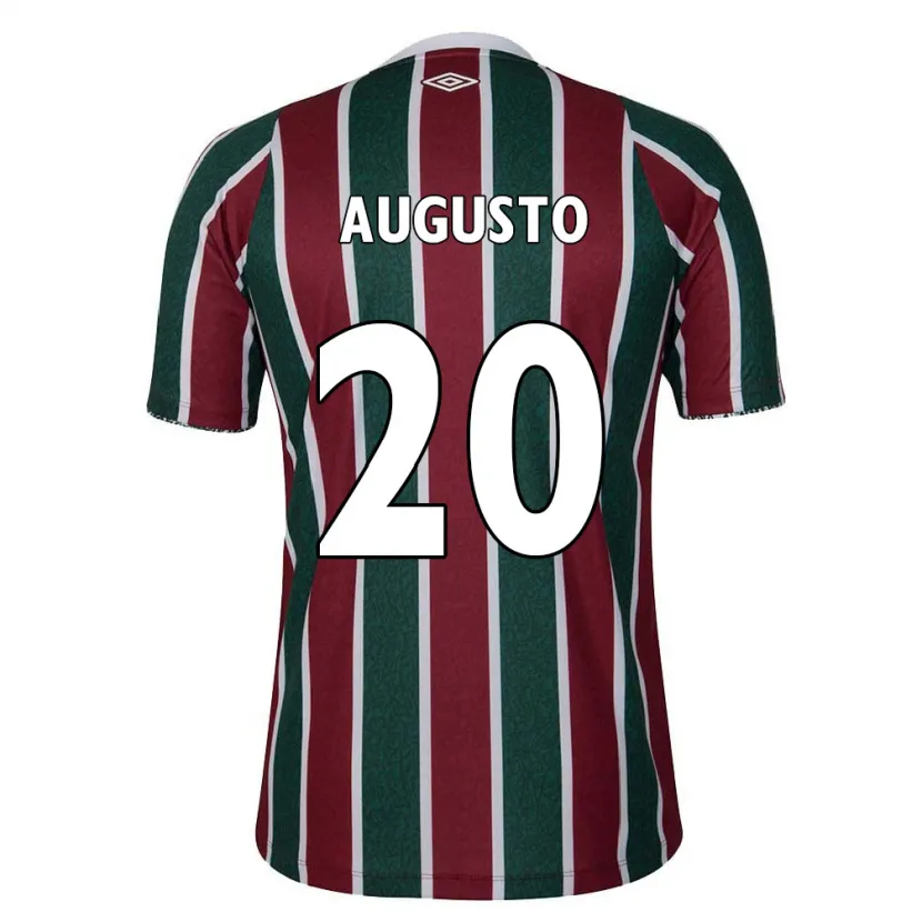 Danxen Enfant Maillot Renato Augusto #20 Vert Marron Blanc Tenues Domicile 2024/25 T-Shirt