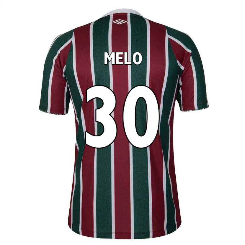 Danxen Enfant Maillot Felipe Melo #30 Vert Marron Blanc Tenues Domicile 2024/25 T-Shirt