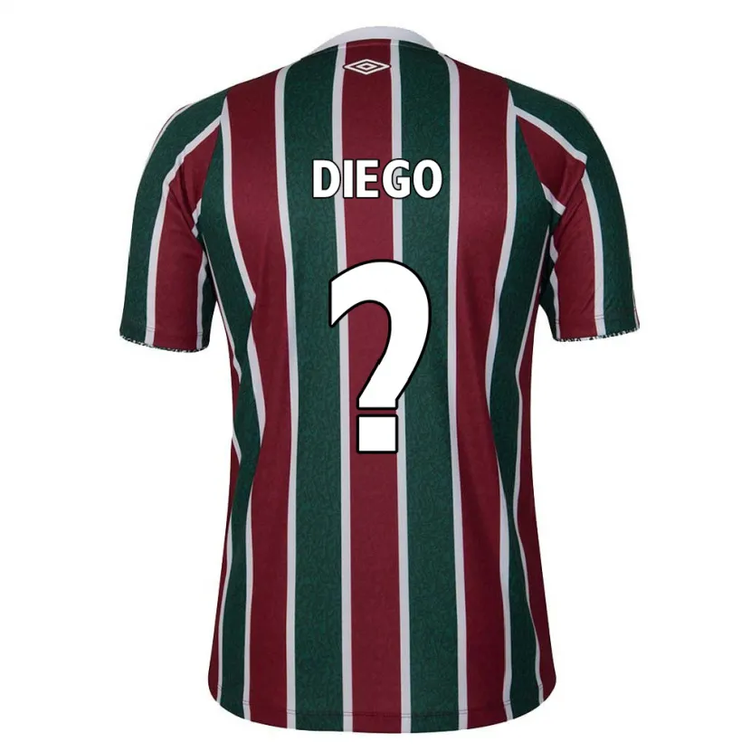 Danxen Enfant Maillot Diego #0 Vert Marron Blanc Tenues Domicile 2024/25 T-Shirt