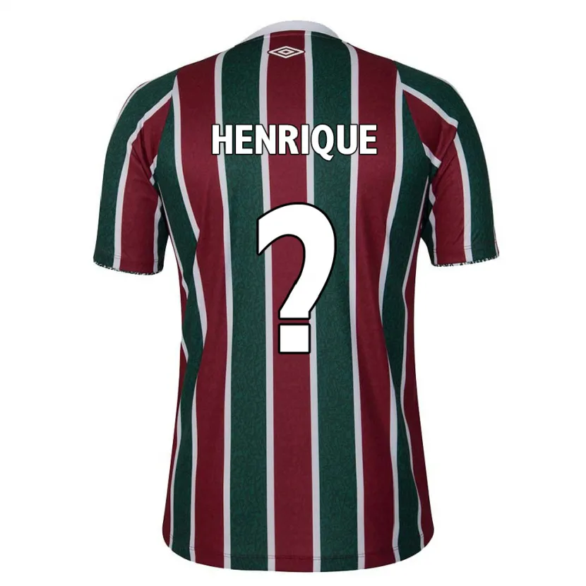 Danxen Enfant Maillot Henrique #0 Vert Marron Blanc Tenues Domicile 2024/25 T-Shirt