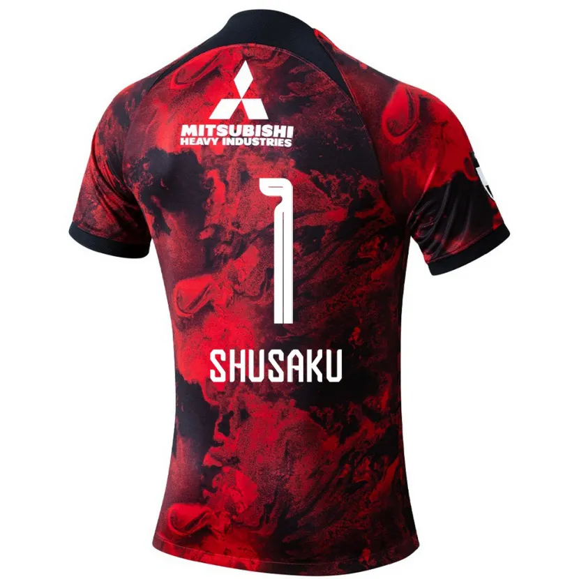 Danxen Enfant Maillot Shusaku Nishikawa #1 Rouge Noir Tenues Domicile 2024/25 T-Shirt