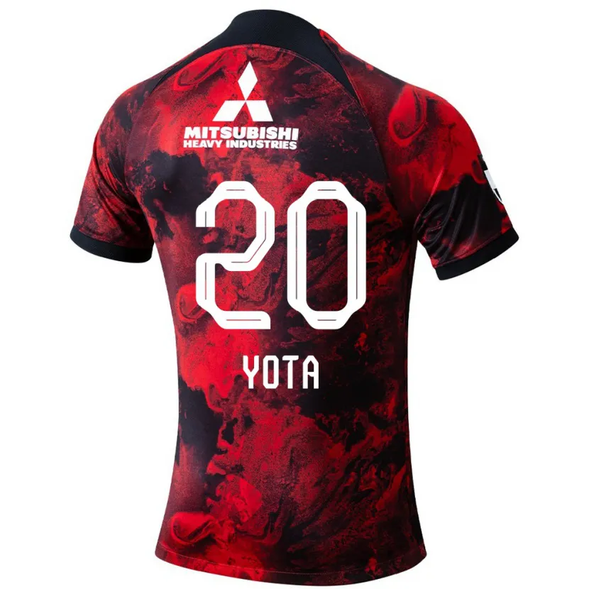 Danxen Enfant Maillot Yota Sato #20 Rouge Noir Tenues Domicile 2024/25 T-Shirt