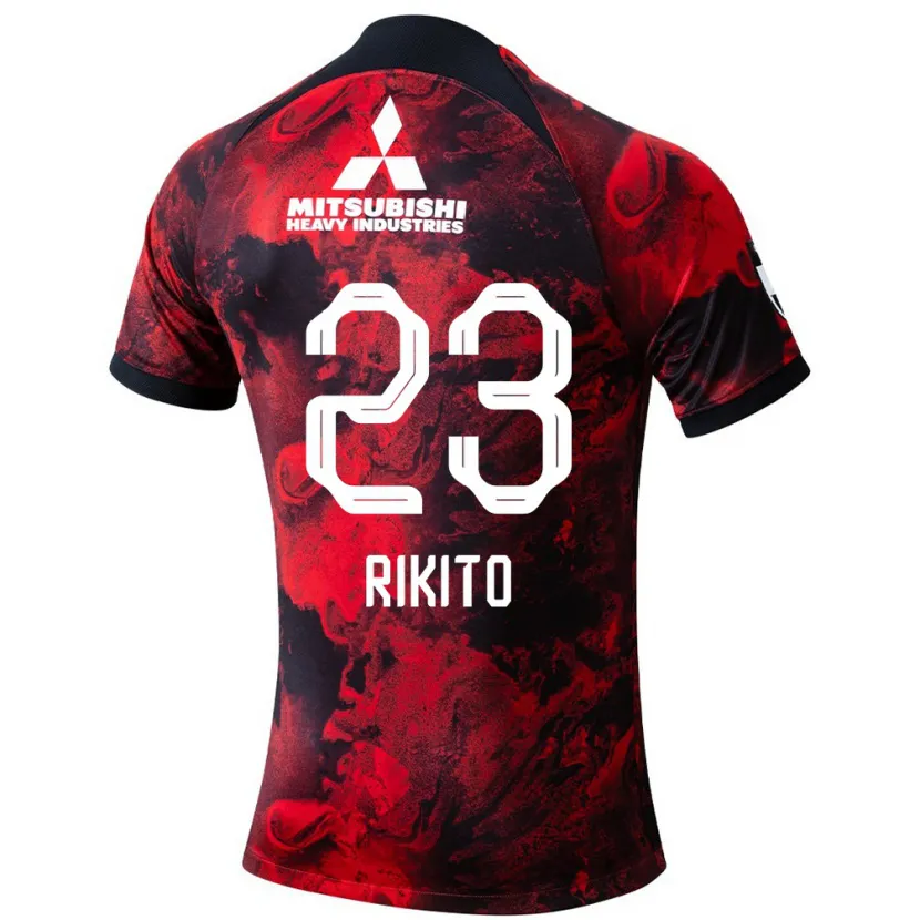 Danxen Enfant Maillot Rikito Inoue #23 Rouge Noir Tenues Domicile 2024/25 T-Shirt