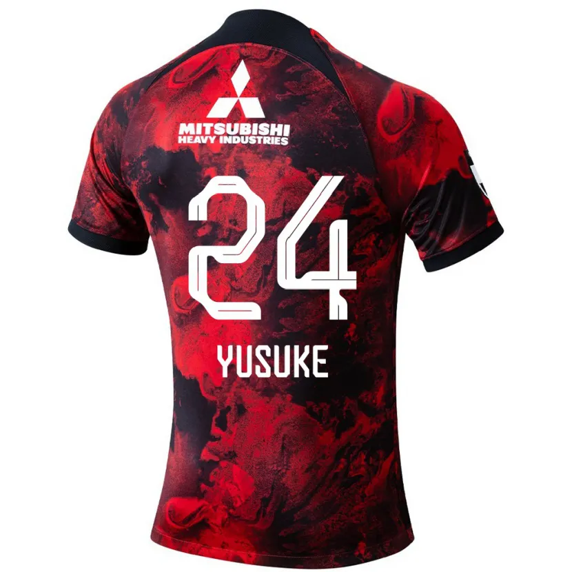 Danxen Enfant Maillot Yusuke Matsuo #24 Rouge Noir Tenues Domicile 2024/25 T-Shirt