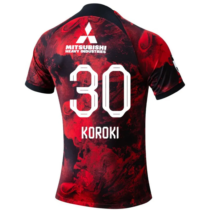 Danxen Enfant Maillot Shinzo Koroki #30 Rouge Noir Tenues Domicile 2024/25 T-Shirt