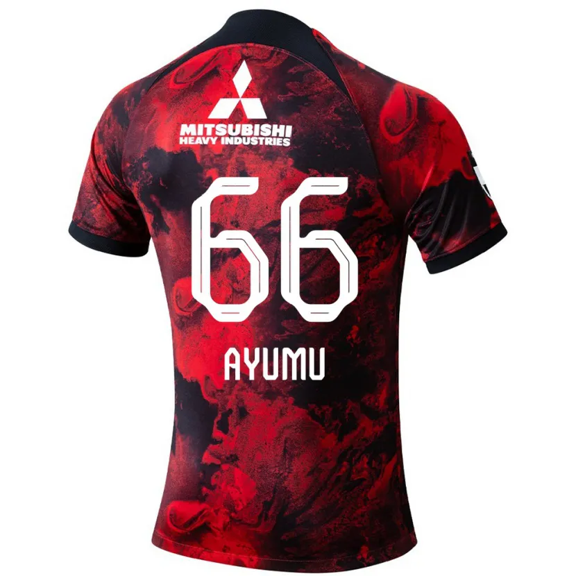 Danxen Enfant Maillot Ayumu Ohata #66 Rouge Noir Tenues Domicile 2024/25 T-Shirt