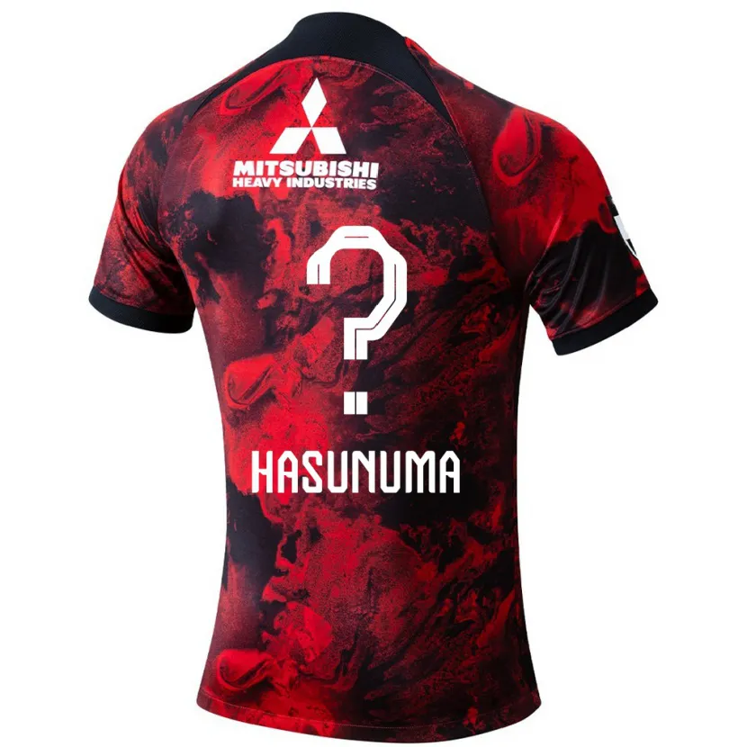 Danxen Enfant Maillot Shunsuke Hasunuma #0 Rouge Noir Tenues Domicile 2024/25 T-Shirt