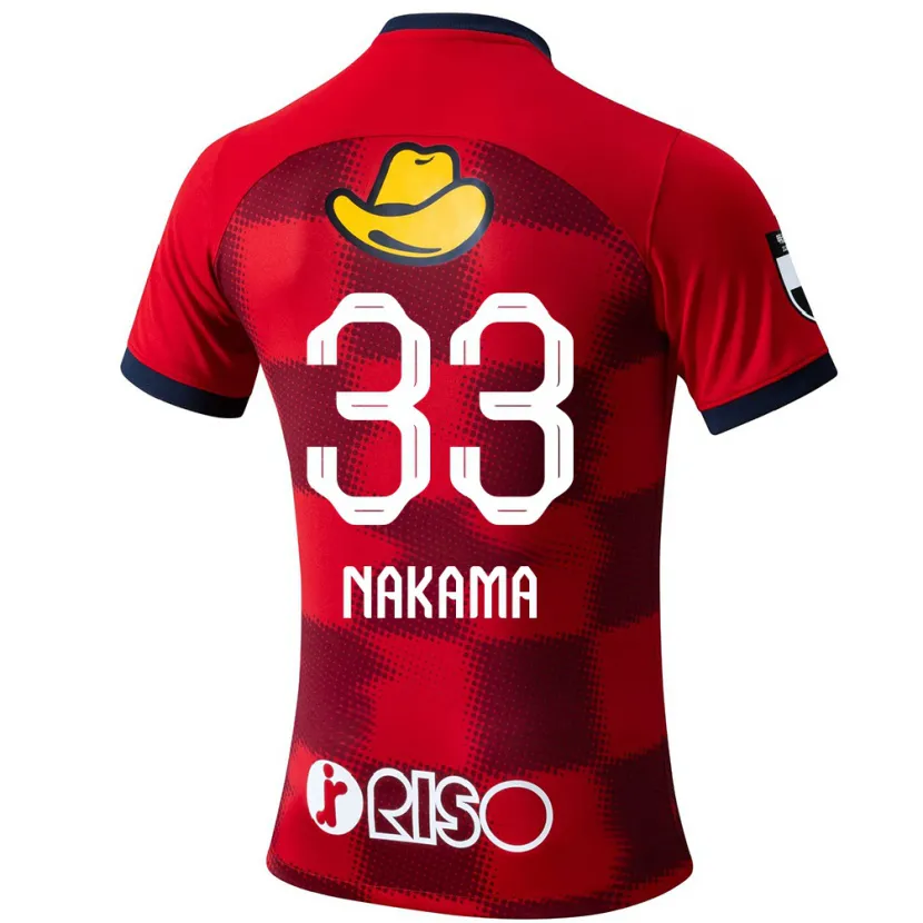 Danxen Enfant Maillot Hayato Nakama #33 Rouge Bleu Blanc Tenues Domicile 2024/25 T-Shirt