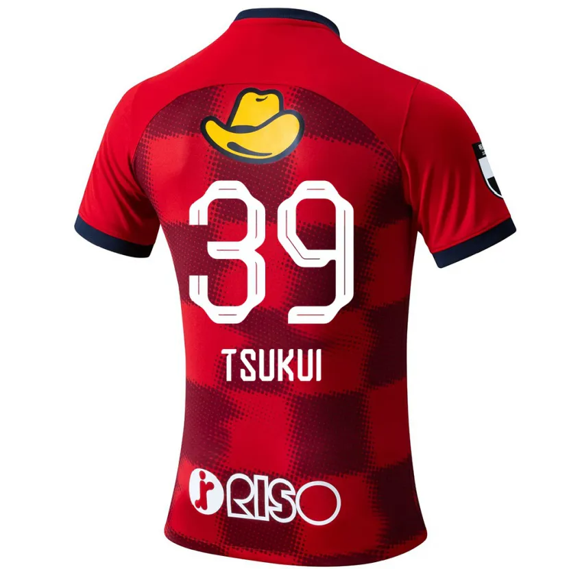 Danxen Enfant Maillot Keisuke Tsukui #39 Rouge Bleu Blanc Tenues Domicile 2024/25 T-Shirt