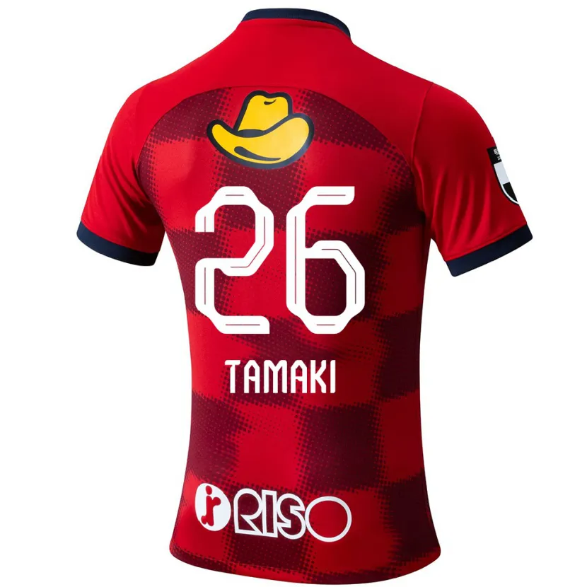 Danxen Enfant Maillot Amon Tamaki #26 Rouge Bleu Blanc Tenues Domicile 2024/25 T-Shirt