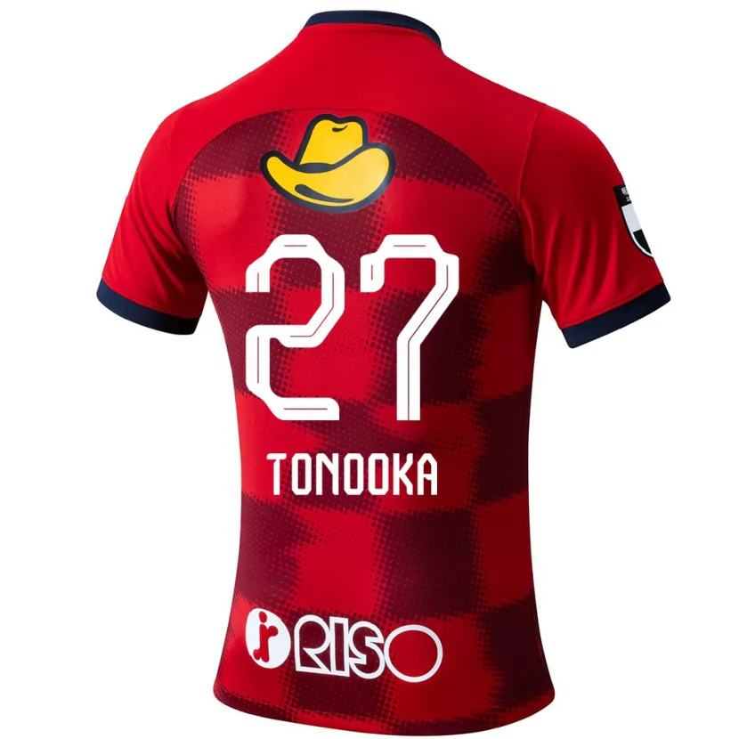 Danxen Enfant Maillot Ryota Tonooka #27 Rouge Bleu Blanc Tenues Domicile 2024/25 T-Shirt