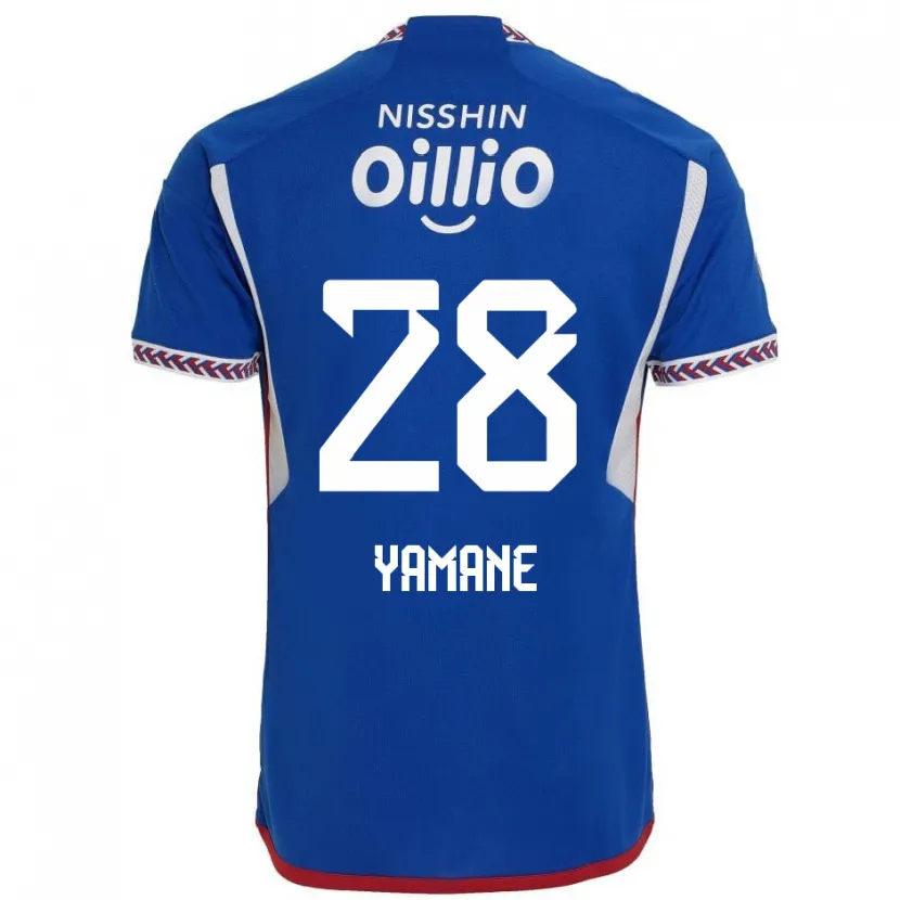 Danxen Enfant Maillot Riku Yamane #28 Bleu Blanc Rouge Tenues Domicile 2024/25 T-Shirt