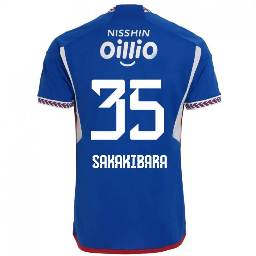 Danxen Enfant Maillot Keigo Sakakibara #35 Bleu Blanc Rouge Tenues Domicile 2024/25 T-Shirt