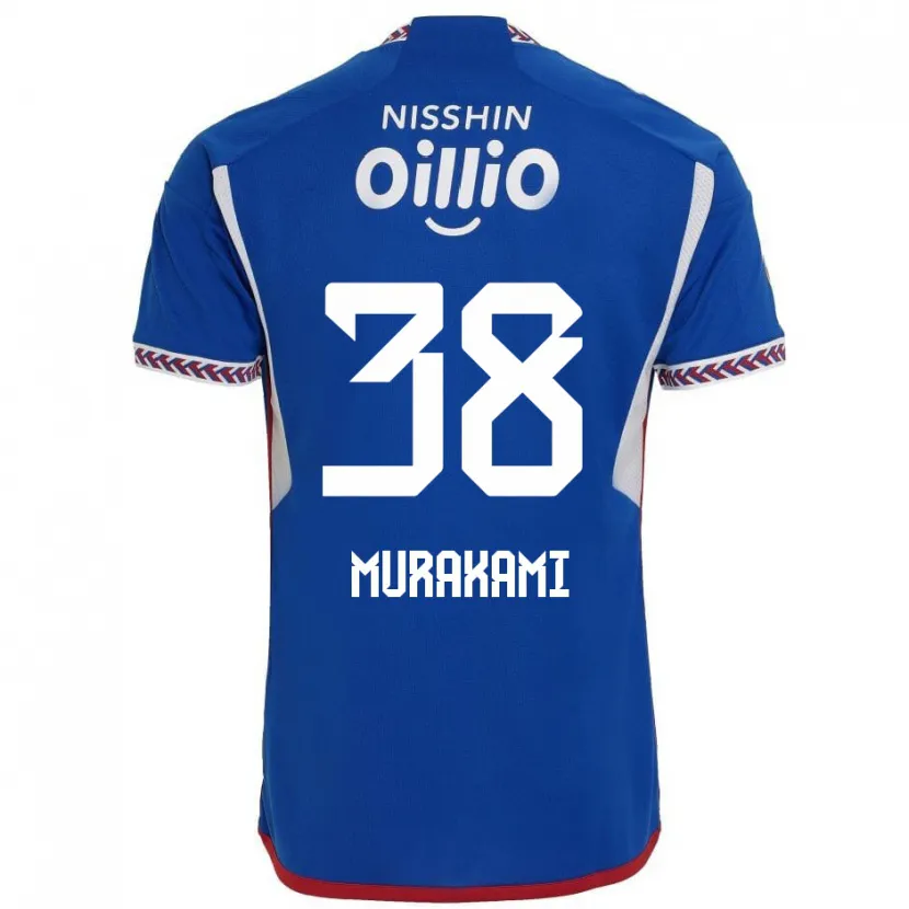 Danxen Enfant Maillot Yuhi Murakami #38 Bleu Blanc Rouge Tenues Domicile 2024/25 T-Shirt